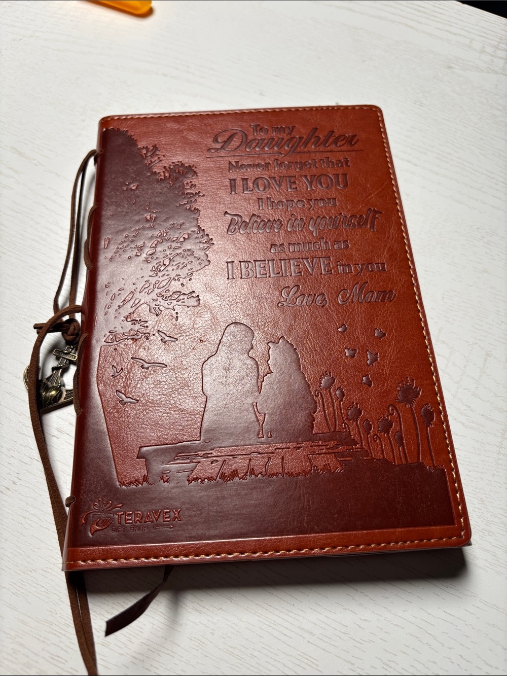 Leather note book mother to daughter new with covers